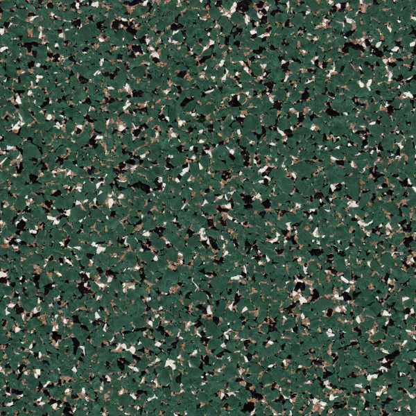 Green rubber cork floor tile